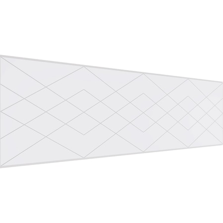 Ekena Millwork Set of Four Panels for 94 1/2"W x 28 1/4"H Diamond Argyle Fretwork Wainscot Wall Paneling WPKP14X01X47DMA